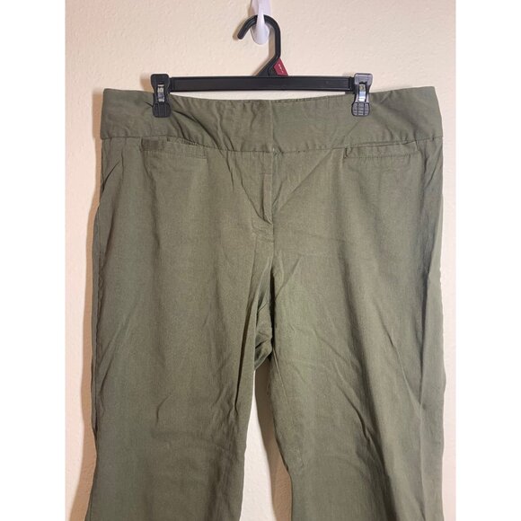 Lane Bryant Business Casual Pants Slacks Trousers Green Office Women's Size 16 - Picture 2 of 5